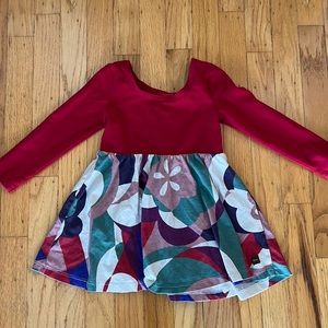 Tea Collection 2T red long sleeve dress